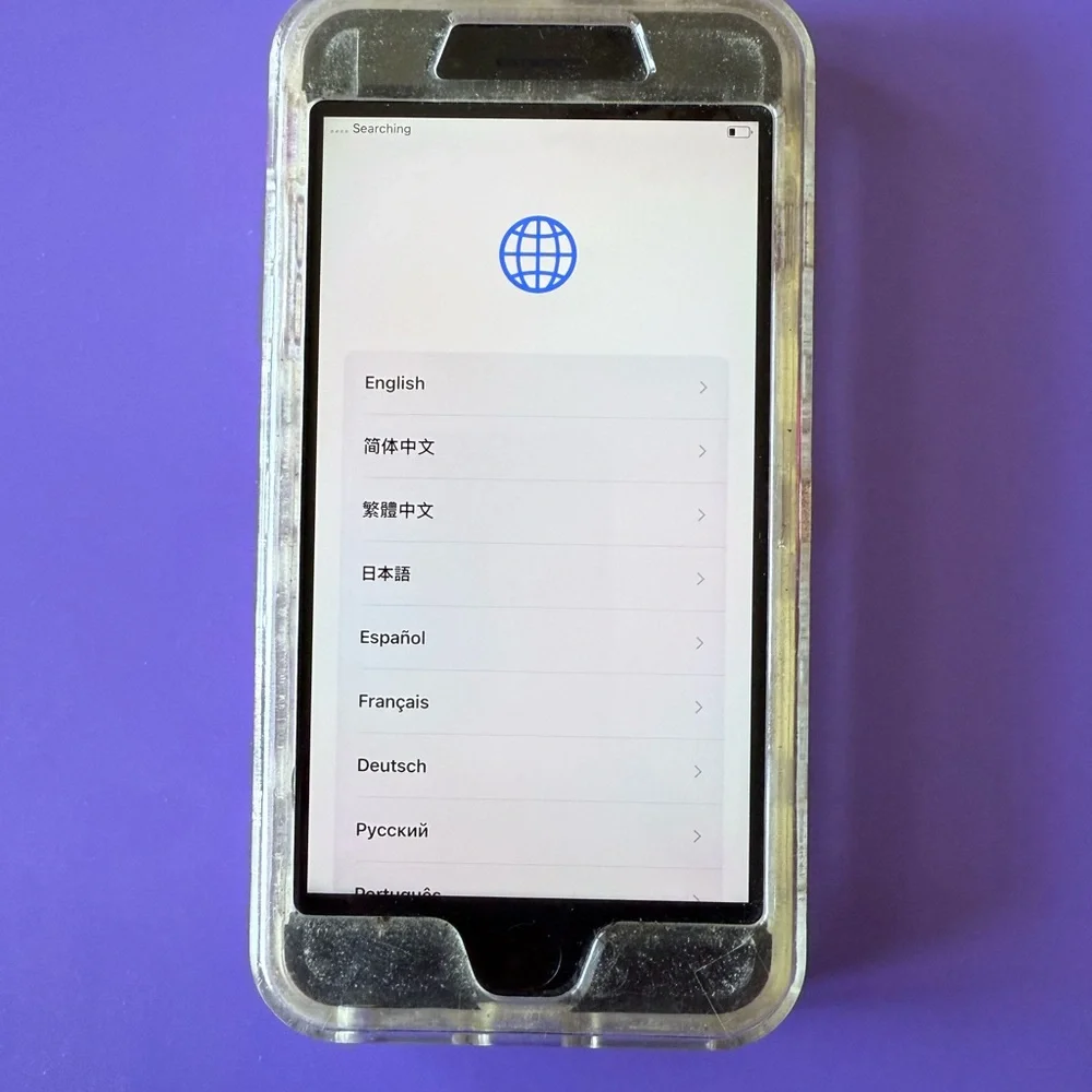 iPhone 8 Plus with clear case